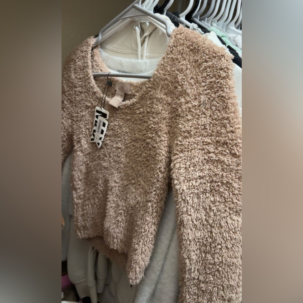 Cozy Tan Fuzzy Sweater